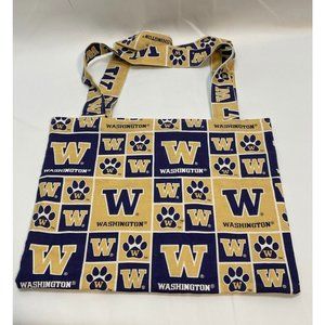 NCAA Washington Huskies reusable shopping book bag tote gift 12" x 10" small